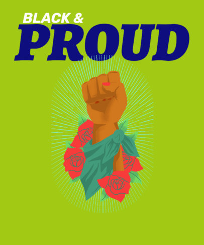 Black History Month T-Shirt Design Creator with an Empowering Phrase and an Illustration 2023i-2264