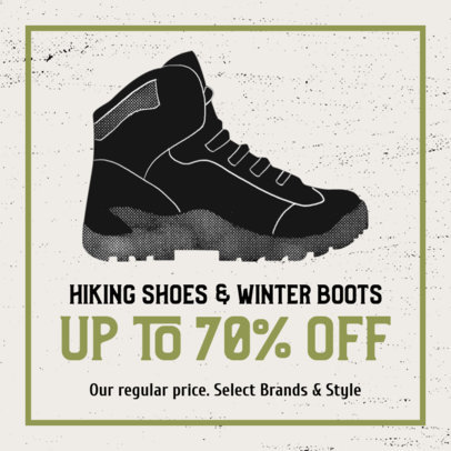 Facebook Post Generator Featuring a Hiking Boot Graphic