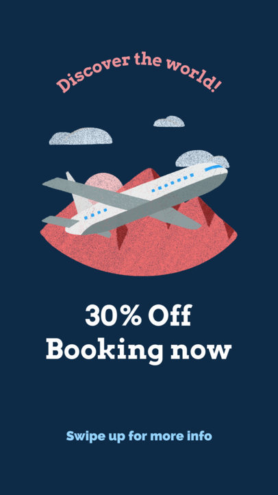 Instagram Story Design Template with Travel-Related Graphics