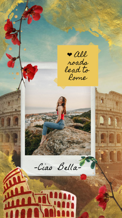 Italian-Themed Traveling Instagram Story Design Template