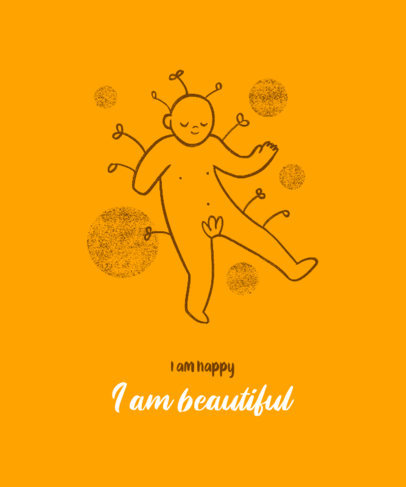 Body Positivity T-Shirt Design Generator Featuring Proud People Graphics