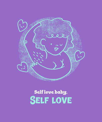 Body Positivity T-Shirt Design Maker with a Self Love Quote