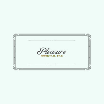 Mixology Bar Logo Maker Featuring an Art Deco Style