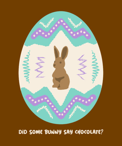 T-Shirt Design Creator with an Easter Bunny Illustration