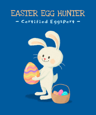 T-Shirt Design Generator for Easter Featuring a Cute Bunny 