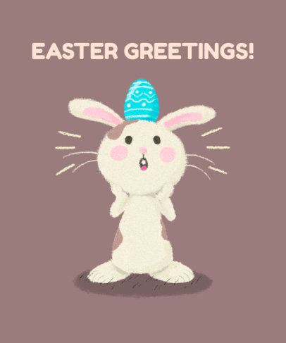 T-Shirt Design Creator Featuring an Illustrated Easter Bunny 
