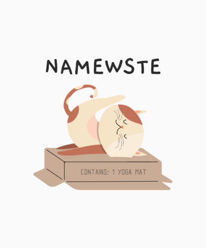 T-Shirt Design Maker with an Illustration of a Relaxed Cat Doing Yoga 249b-el1