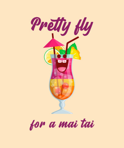 T-Shirt Design Maker Featuring a Colorful Drink Graphic