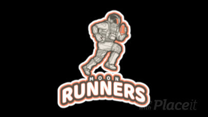 Football Logo Generator Featuring an Animated Running Astronaut a245vv-2936