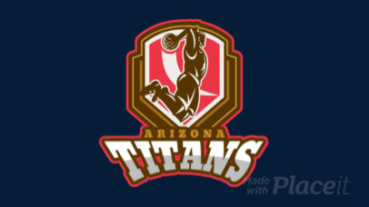 Basketball Logo Maker Featuring an Animated Jumping Player Silhouette a336w-2936