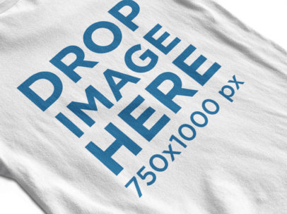 Cotton T-Shirt Mockup Over a White Background a12015