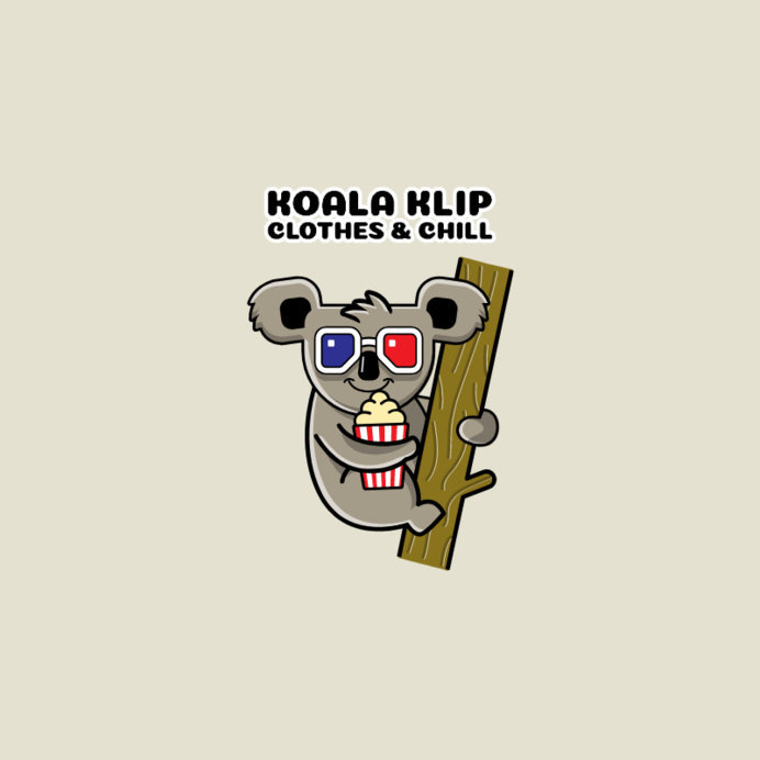Clothing Brand Logo Maker with a Cinema-Fan Koala Illustration