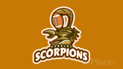Logo Maker for a Rugby Team Featuring an Animated Aggressive Scorpion 1616s-2936