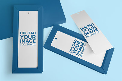 Mockup of Some Bookmarks Over a Customizable Surface