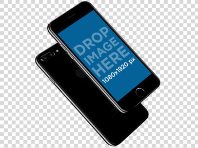 iPhone 7 Plus Mockup in Jet Black for App Marketing 12097