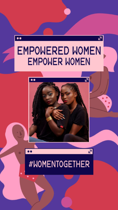 Women's Day Instagram Story Template Featuring Female Body Graphics