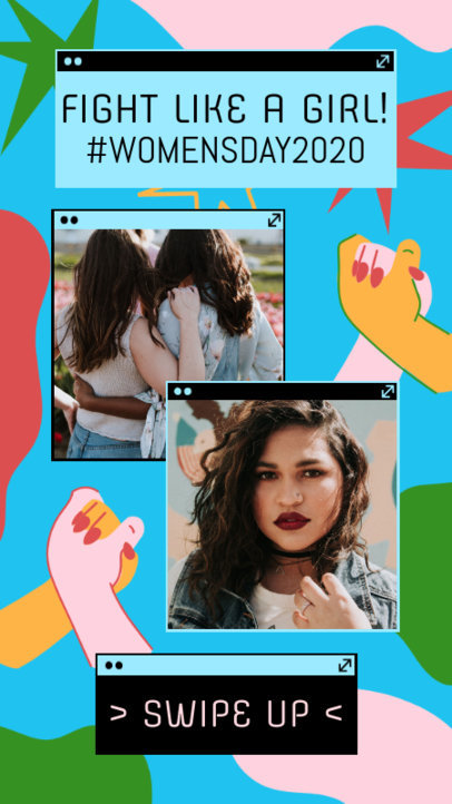 Instagram Story Maker for Women's Day with a Two-Pictures Layout 2261h