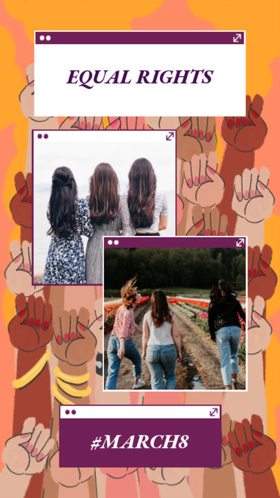 Instagram Story Maker Featuring an Equal Rights Quote