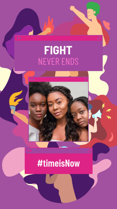 Instagram Story Template Featuring Fierce Women Graphics