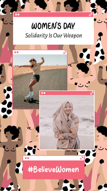 Instagram Story Creator For Women's Day Featuring Pictures of Women 