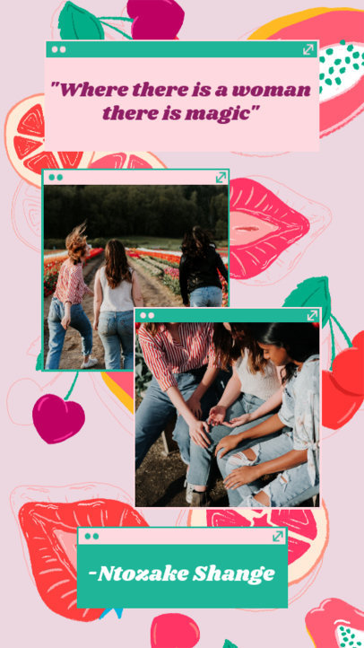 Women's Day Instagram Story Maker with a Poet's Quote 2261p