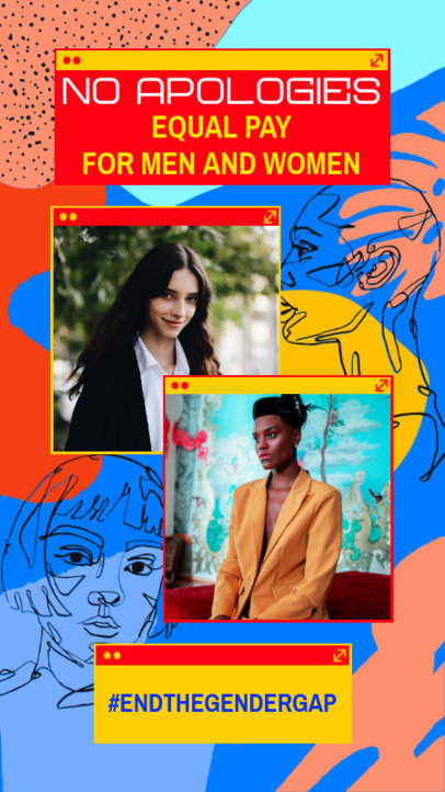 Women's Day Instagram Story Creator for an Equal Payment Post 2261t
