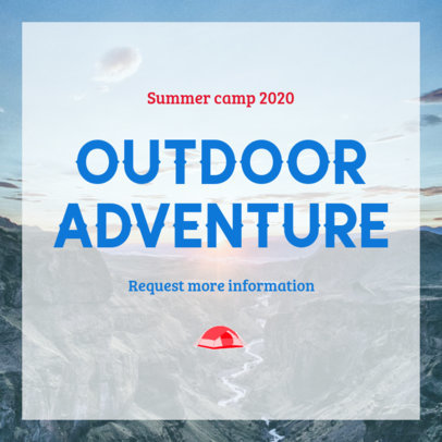 Instagram Post Maker for an Outdoor Summer Camp