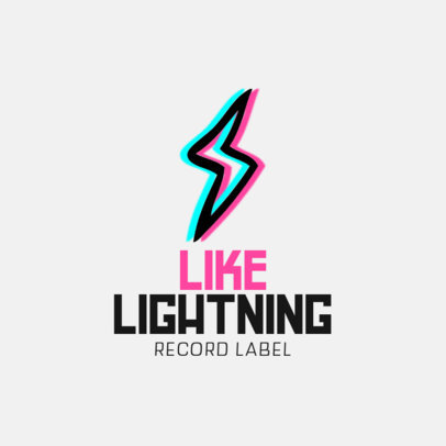 Music Logo Template with a Glitch effect