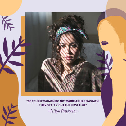 Instagram Post Template with a Colorful Design for Women's Day