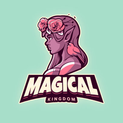 Logo Maker for a Gaming Squad with a Princess Character