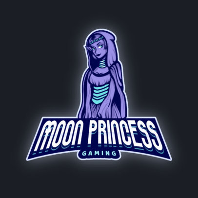 Gaming Logo Generator Featuring a Moon Princess Graphic