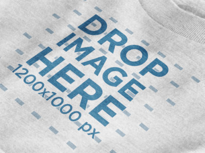 Heather Tee Mockup in a Close-Up View