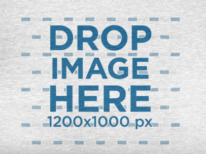 Close-Up T-Shirt Mockup of a Heather Round Neck Tee