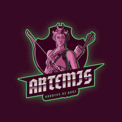 Online Logo Maker Featuring the Goddess of Hunt