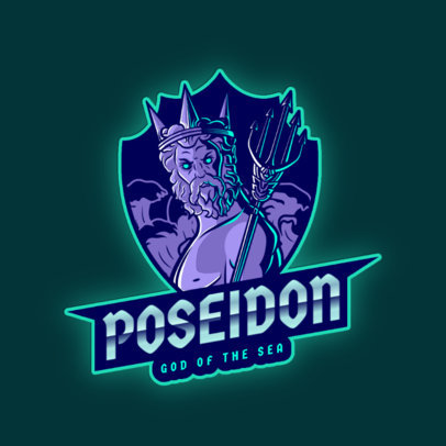 Logo Maker Featuring Poseidon with His Trident 2920j