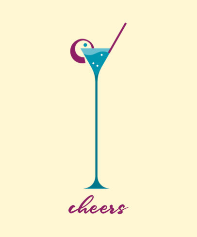 Party T-Shirt Design Generator Featuring a Fancy Drink 