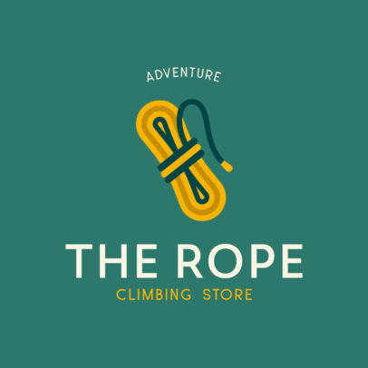 Climbing Shop Logo Creator Featuring a Rope Graphic 