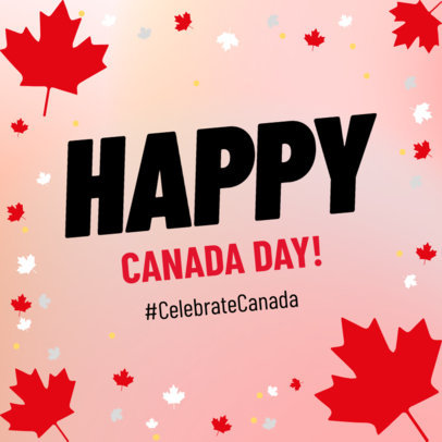 Instagram Post Template for a Canada Day Post 