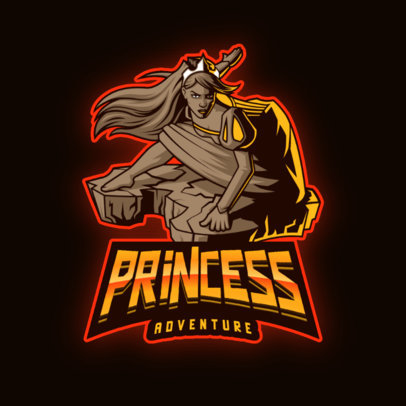 Gaming Logo Maker with a Warrior Princess 