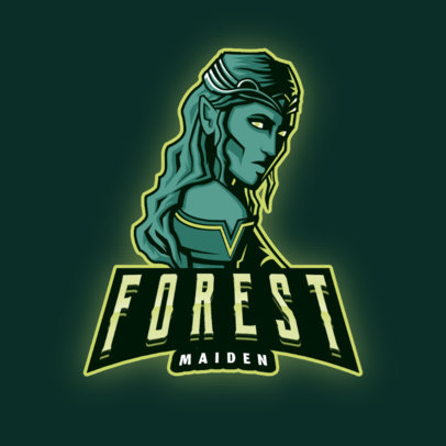 Gaming Logo Maker Featuring a Sorceress Graphic