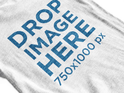 Heather T-Shirt Mockup in Close-Up View