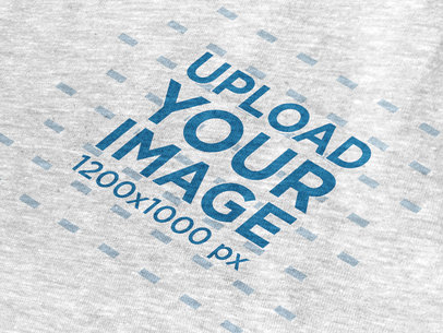 Angled Heather T-Shirt Mockup in a Close-Up View