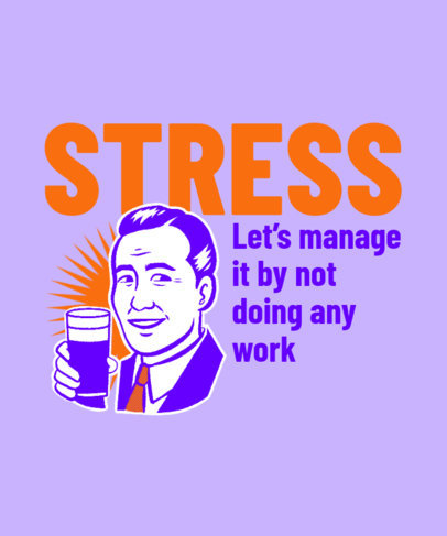 T-Shirt Design Template Featuring Vintage Graphics and Clever Quotes