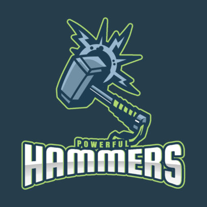 Logo Template for a Gaming Squad with a Hammer Graphic