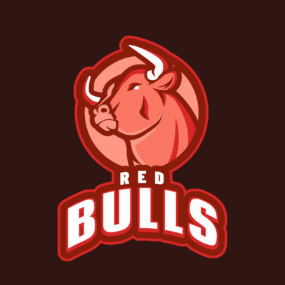 Logo Template with a Bull For a Gaming Team