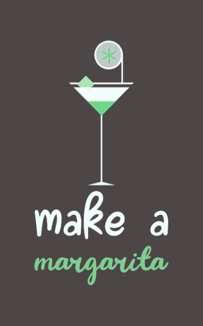  T-Shirt Design Maker with a Margarita Cocktail Graphic and a Phrase
