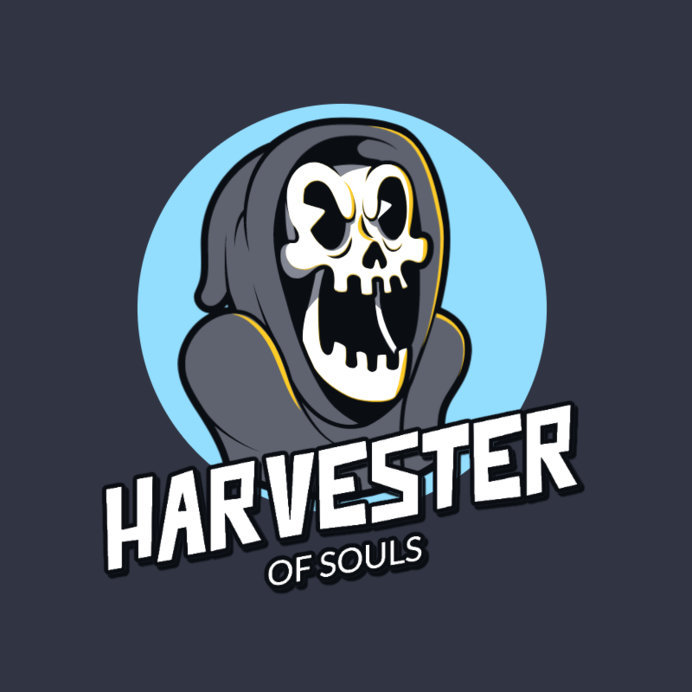 Gaming Logo Template Featuring Cuphead-Inspired Graphics