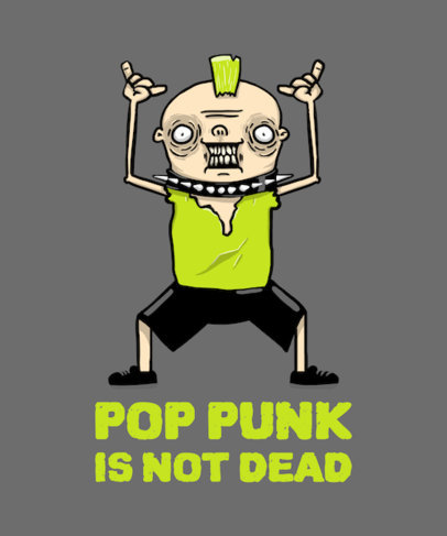 T-Shirt Design Maker Featuring Punk Character Illustrations