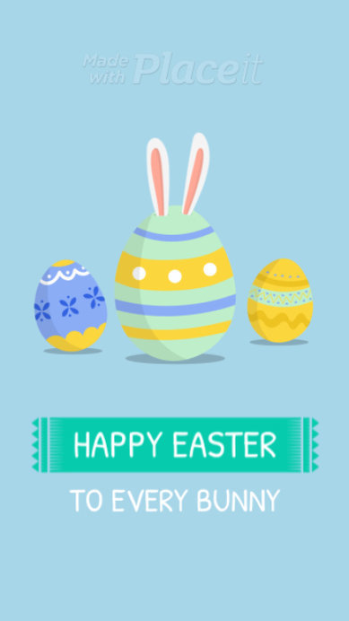 Instagram Story Video Maker Featuring Animated Easter Eggs Illustrations