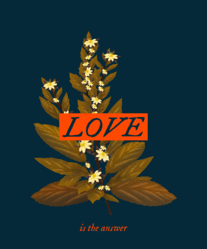 T-Shirt Design Maker with a Plant Graphic